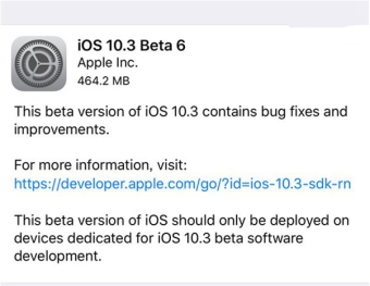 iOS10.3Beta6ݴȫ