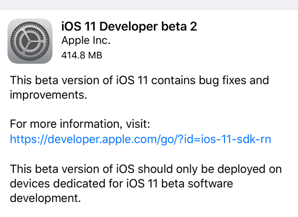 ƻiOS11 Beta2ЩݣiOS11 Beta2֪ܽ[ͼ]