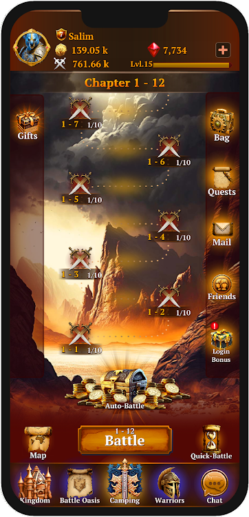 Warrior kings Idle RPG apk for Android Download  1.030 screenshot 2