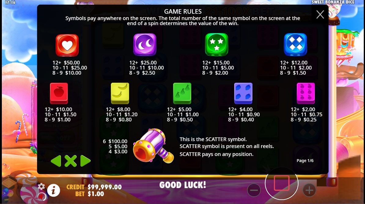 Sweet Bonanza Dice slot apk para android  1.0.0 screenshot 1