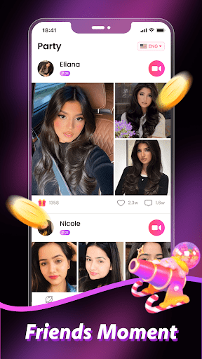 Meki Live Video Chat apk 1.1.18 última versão  1.1.18 screenshot 2