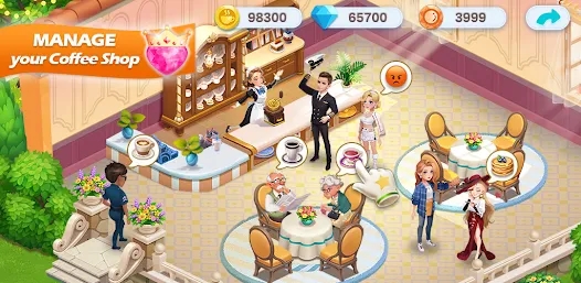 Hello Cafe mod apk ilimitado tudo图片1