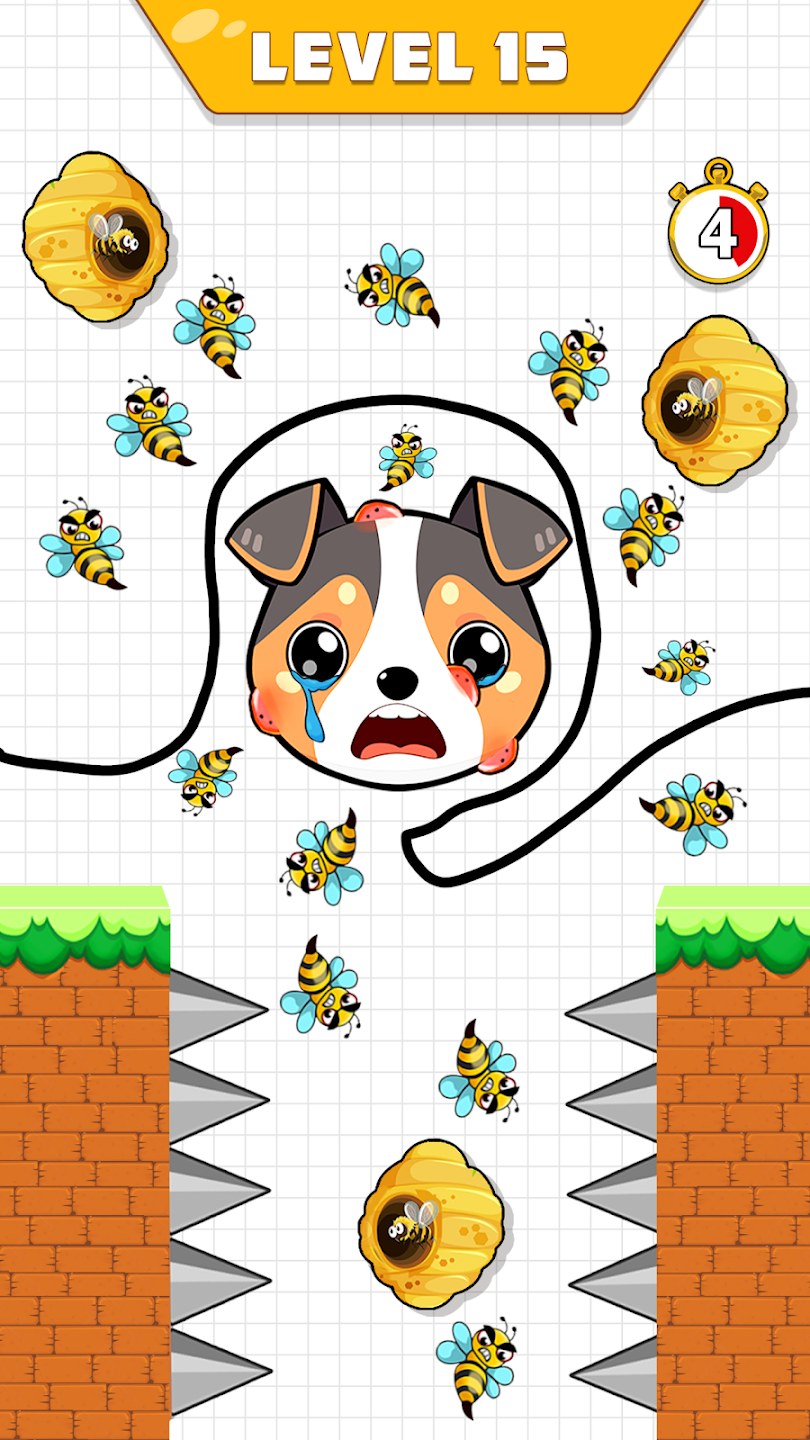 Save The Dog Dog vs Bee Game Apk para Android  1.0 screenshot 2