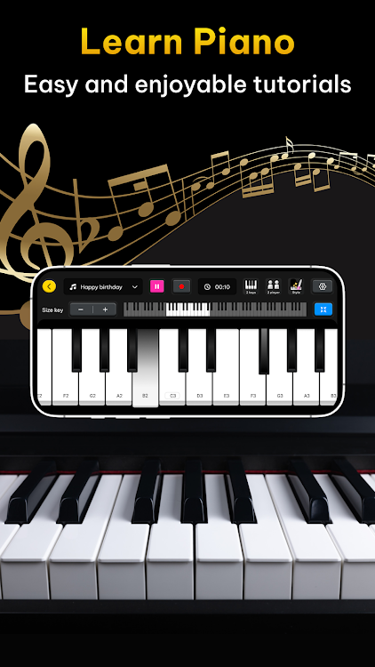 Piano Learn Real Keyboard mod apk premium desbloqueado  1.0 screenshot 2